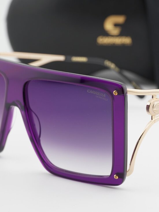 Carrera CA UNICA/SE 0B3V KM Square Sunglasses - Violet / Grey Mirror main image 7